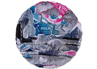 "Hitzewelle Arktis" von Toni Kallsperger| 2020 | Collage | Preis auf Anfrage | Kunstverein Traunstein