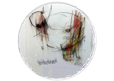 "Brüchig" von Ulla Sünderhauf | 2020 | Mischtechnik auf Papier, digital bearbeitet | unverkäuflich | Kunstverein Traunstein